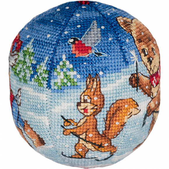Набор для вышивания PANNA арт. IG-7371 Новогодняя игрушка. Праздник к нам приходит 6х6 см