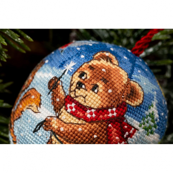 Набор для вышивания PANNA арт. IG-7371 Новогодняя игрушка. Праздник к нам приходит 6х6 см