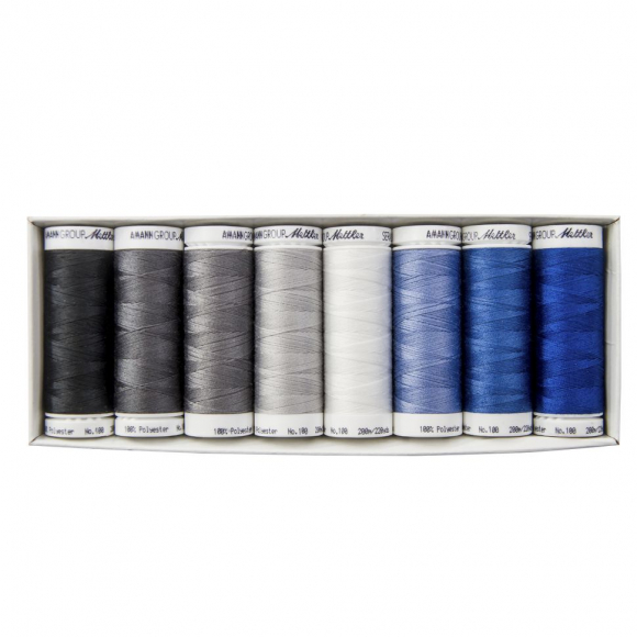 91419_Набор с нитками Seralon "Оттенки Зимы" в подарочной упаковке, 8 катушек 91419_Набор с нитками Seralon "Оттенки Зимы" в подарочной упаковке, 8 катушек