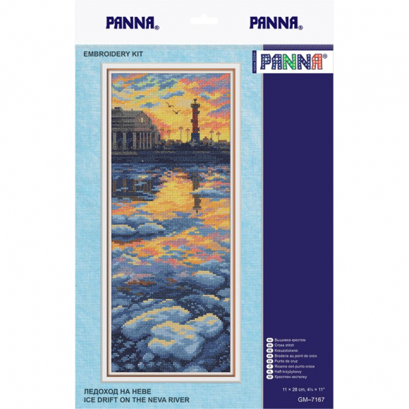 Набор для вышивания PANNA арт. GM-7167 Ледоход на Неве 11х28 см
