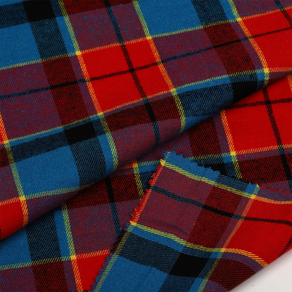 Ткань рубашечная фланель 150 г/м? 80% полиэстер, 20% хлопок шир.150 см арт.TBY.Fl.T194.3 цв.03 красный уп.5м