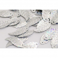 Пайетки россыпью арт.TBY-FLK629 12х32мм цв.50112 серебряный уп.50г