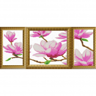 Рисунок на ткани (Бисер) КОНЁК арт. 9624 Магнолия (триптих) 46х86 см