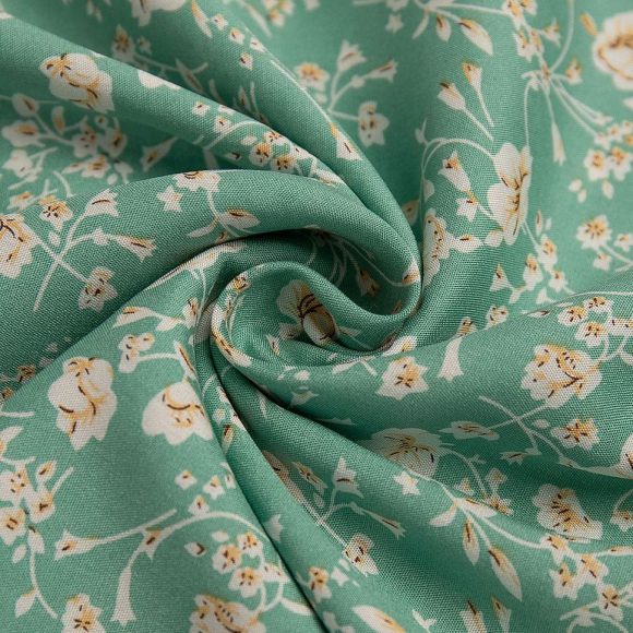 Ткань Штапель 90 г кв.м 100% вискоза шир.145 см арт.Р.31122.05 цв.05 тиффани уп.45м