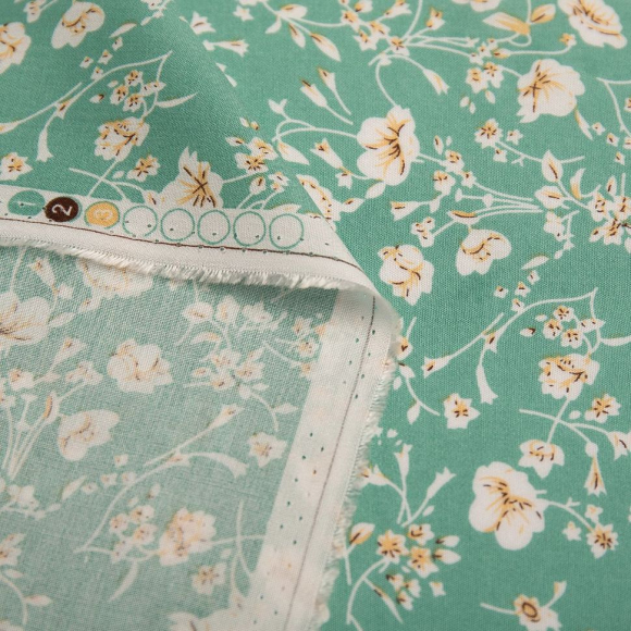 Ткань Штапель 90 г кв.м 100% вискоза шир.145 см арт.Р.31122.05 цв.05 тиффани уп.45м