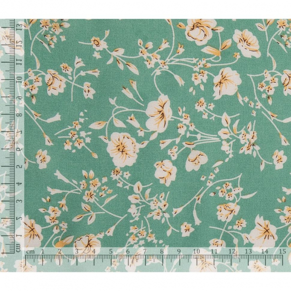 Ткань Штапель 90 г кв.м 100% вискоза шир.145 см арт.Р.31122.05 цв.05 тиффани уп.45м