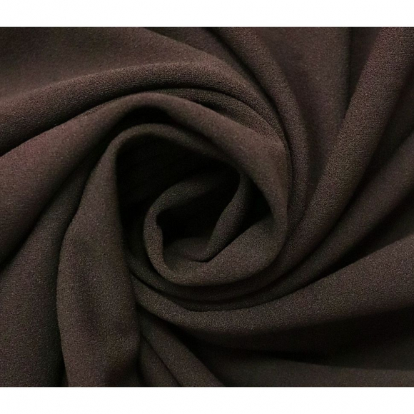 Ткань Креп стрейч 250 г кв.м 95% полиэстер, 5% спандекс шир.150 см арт.Р.10993.25 цв.25 венге рул.8-14кг