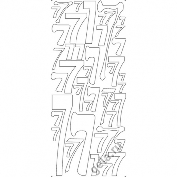 58093_Наклейки контурные "Цифры с №7"