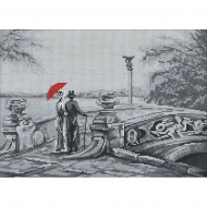 Набор для вышивания мулине НИТЕКС арт.0302 Мостик влюбленных 38х27 см