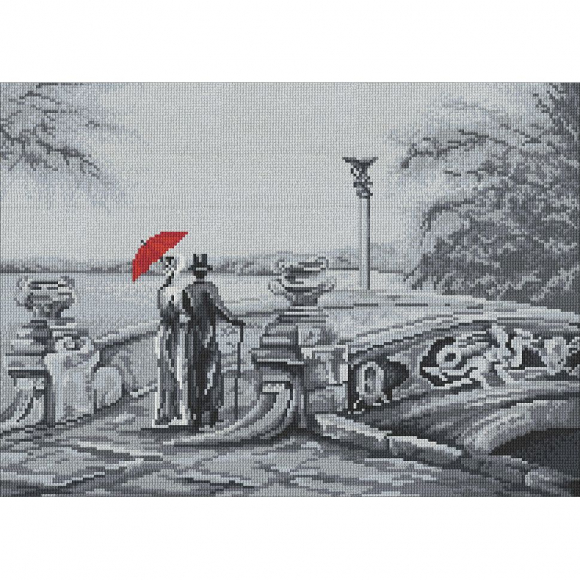 Набор для вышивания мулине НИТЕКС арт.0302 Мостик влюбленных 38х27 см