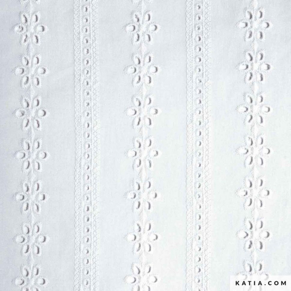 Ткань Grannie Embroidery White, 100%хлопок, 135 см, 120 г/м?