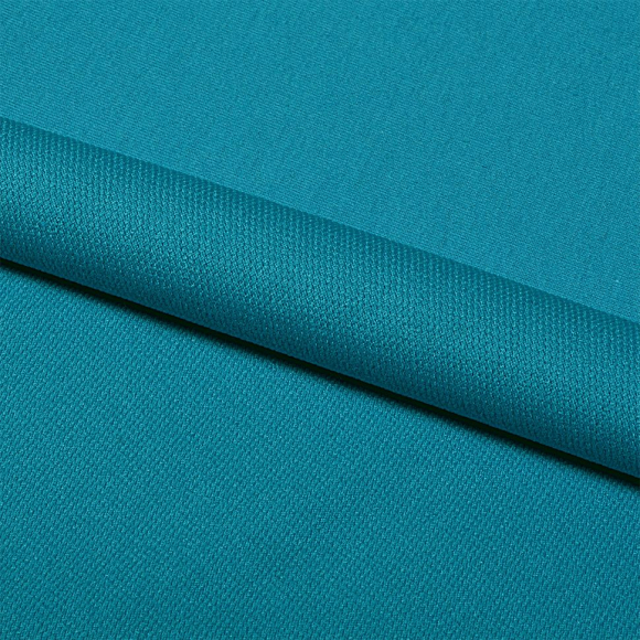 Ткань трикотаж Футер 2х нитка петля с лайкрой 230г пенье 180см бирюза 17-4432 уп.6м