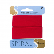 32181_Косая бейка хлопок/полиэстер на блистере, 30 мм, 2,5 м, цвет 14, красный