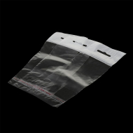 Пакет упаковочный полипропиленовый клеевой клапан (скотч) с еврослотом  7х10+4 35мкм цв. белый уп.100шт