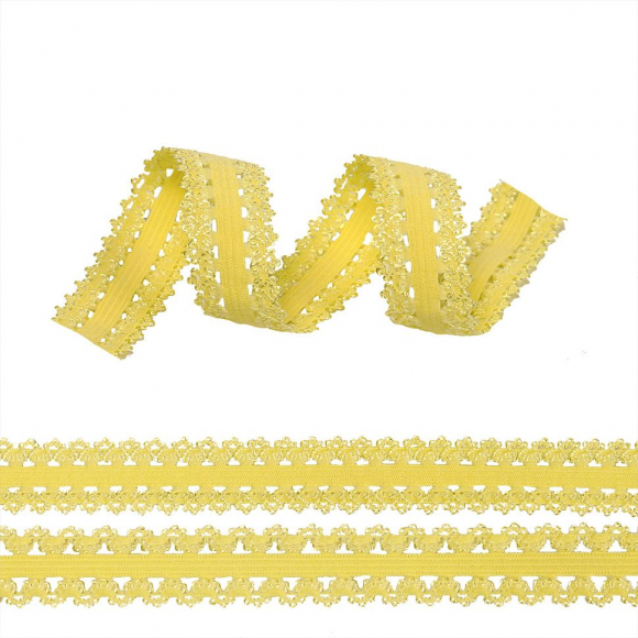 Резинка TBY бельевая ажурная 20мм арт.RB04108 цв.F108 пастельно-желтый уп.100м