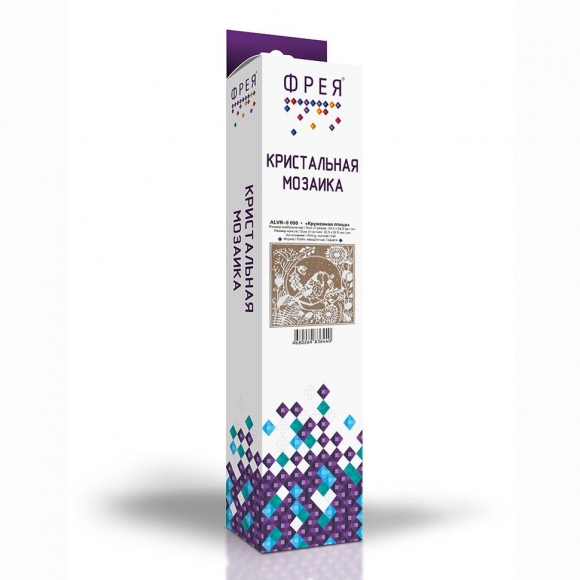 Кристальная мозаика на холсте ФРЕЯ арт.ALVR-09 090 Кружевная птица 24,5х24,5 см Кристальная мозаика на холсте ФРЕЯ арт.ALVR-09 090 Кружевная птица 24,5х24,5 см