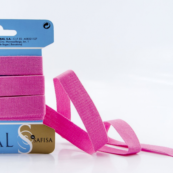 Тесьма киперная хлопковая на блистере SAFISA, 14 мм, 2,5 м , цвет 05, розовый