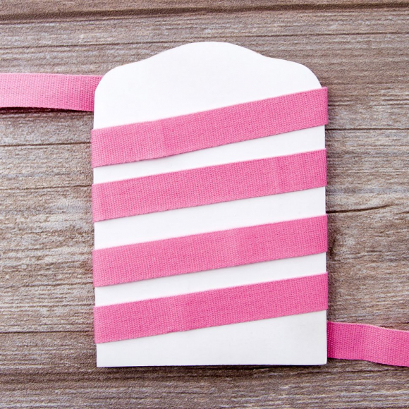 Тесьма киперная хлопковая на блистере SAFISA, 14 мм, 2,5 м , цвет 05, розовый