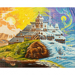 Кристальная мозаика на подрамнике ФРЕЯ арт.ALPD-030 Пробуждение природы 50х40 см