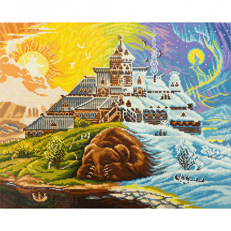 Кристальная мозаика на подрамнике ФРЕЯ арт.ALPD-030 Пробуждение природы 50х40 см