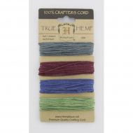 62106_Шнуры на блистере HEMPTIQUE #20 - 1 мм, 4 цвета по 9,1 м 62106_Шнуры на блистере HEMPTIQUE #20 - 1 мм, 4 цвета по 9,1 м