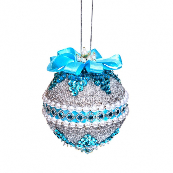 Набор для творчества Новогодний шар из пайеток арт.ВМ.ШП13 Снежная королева