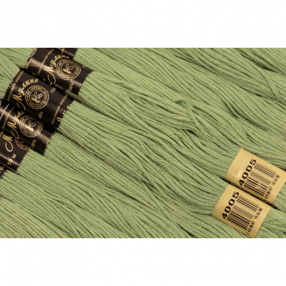 Нитки мулине цв.4005 св.зеленый 12х10м С-Пб Нитки мулине цв.4005 св.зеленый 12х10м С-Пб