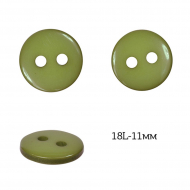 Пуговицы пластик арт.TBY.376.11.462 цв.462 хаки, 18L-11мм, 2 прокола, 200шт