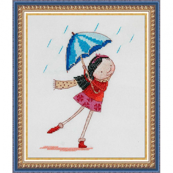 Набор для вышивания NEOCRAFT арт.ЧЛ-08 Дождик 13х18 см