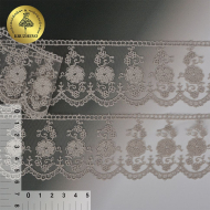 Кружево на сетке KRUZHEVO арт.TR.3806 шир.60мм цв.373 песочный уп.14м