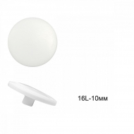 Пуговицы пластиковые С-NE68 цв.белый 16L-10мм, на ножке, 72шт