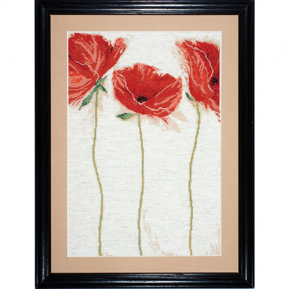 Набор для вышивания DESIGN WORKS арт.2435 Маковая идиллия 30,5х46 см