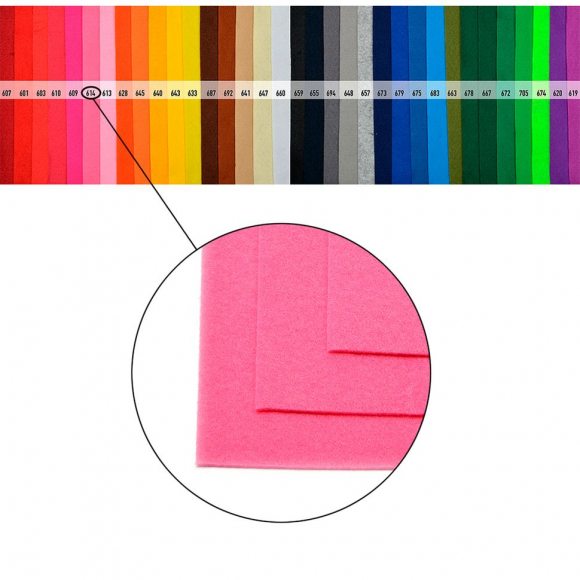 Фетр листовой мягкий Magic 4 Hobby 1мм 20х30см арт.FLT-S1 уп.10 листов цв.614 розовый