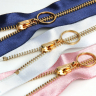 Молния MaxZipper мет. №5 золото атласная тесьма, 60 см уп.3цв х 4шт
