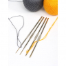 Набор крючков для вязания Maxwell Gold односторонние с золотой головкой арт. MAXW.38528 (0.7 мм/ 1.1 мм/ 1.6 мм/ 1.9 мм)