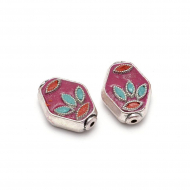 Бусины Этника TESORO арт. TS.F026 цв.1 бордовый 20х15 мм in ?2мм