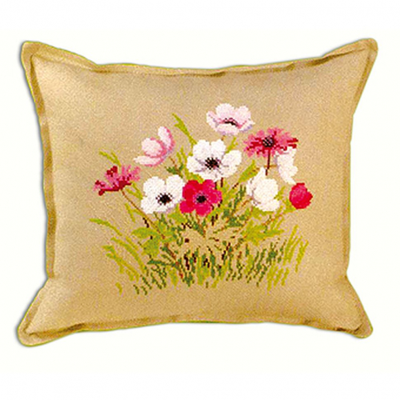 Набор для вышивания EVA ROSENSTAND арт.01-4401 Подушка Цветы 35х30 см