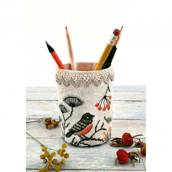 Набор для вышивания МАРЬЯ ИСКУСНИЦА арт.21.002.25 Карандашница Птички 28х11 см