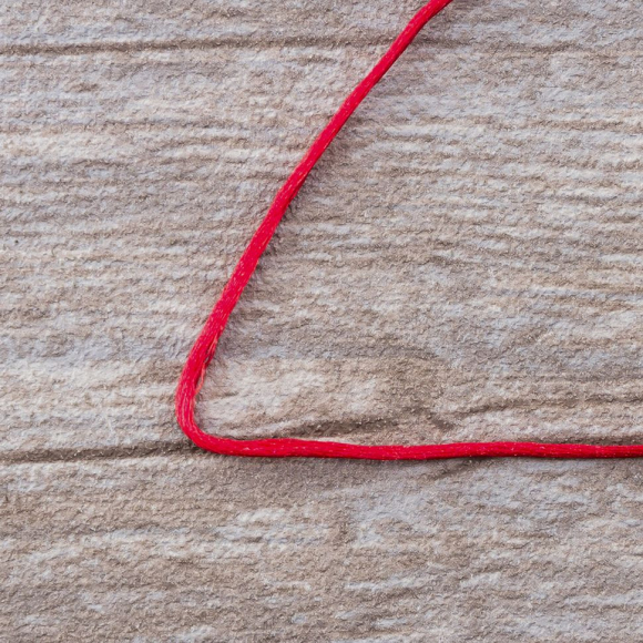 Шнур атласный SAFISA 1,5 мм, 25 м, цвет 14, красный