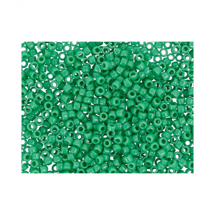 Бисер Япония "TOHO" 15/0  круглый 1  1.5 мм 5 х 5 г №0047D зеленый