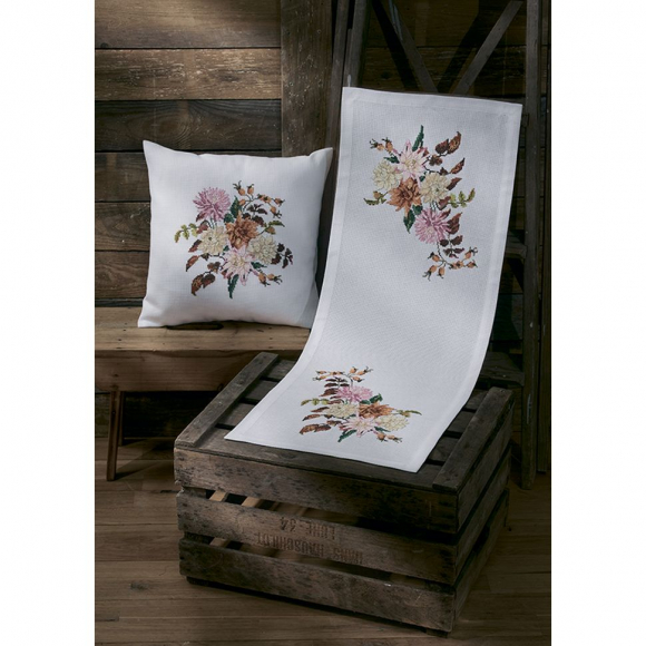 Набор для вышивания PERMIN арт.63-1733 Дорожка Георгин 34х89 см