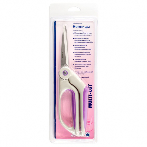 32668_Ножницы многофункциональные с мягкой ручкой , 25 см