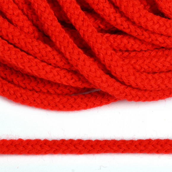 Шнур круглый полиэфир 07мм арт.1с-70 цв.красный уп.100м