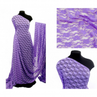 Кружевная ткань стрейч арт.TBY.M903 шир.150см 100 г/м? цв.164 сиреневый уп.22,86м