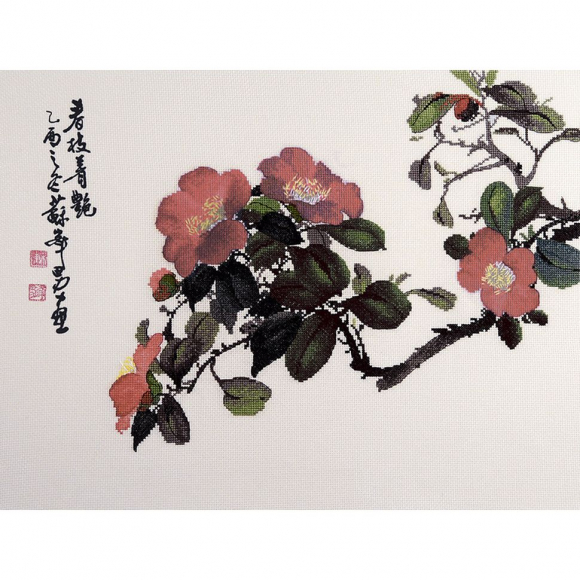 Набор для вышивания крестом XIU CRAFTS арт.2031802 Камелия 32х42 см