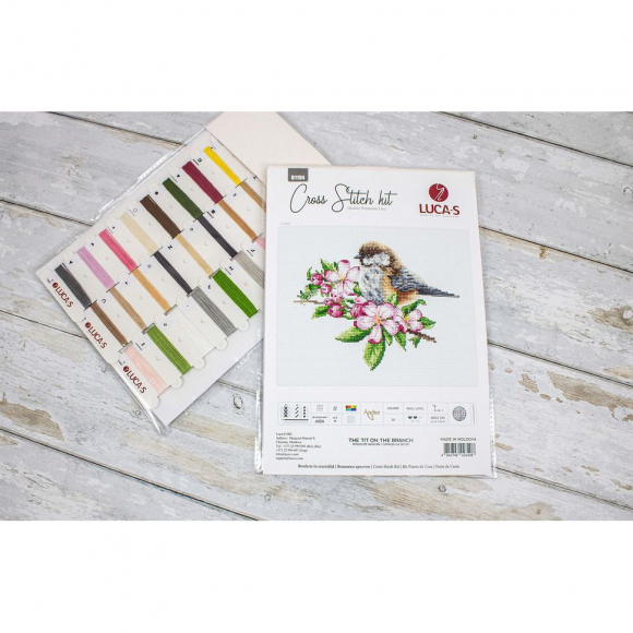 Набор для вышивания LUCA-S арт. B1194 Синица на ветке 16х12 см Набор для вышивания LUCA-S арт. B1194 Синица на ветке 16х12 см