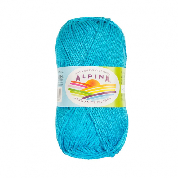 Пряжа ALPINA ANABEL (100% мерсеризованный хлопок) 10х50г/120м цв.402 яр.голубой