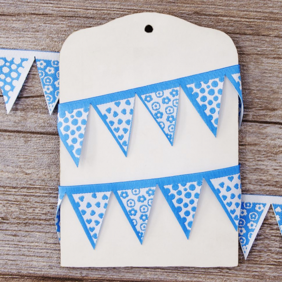 109301_Лента жаккард "Флажки" SAFISA, 36 мм, 15 м, цвет 01