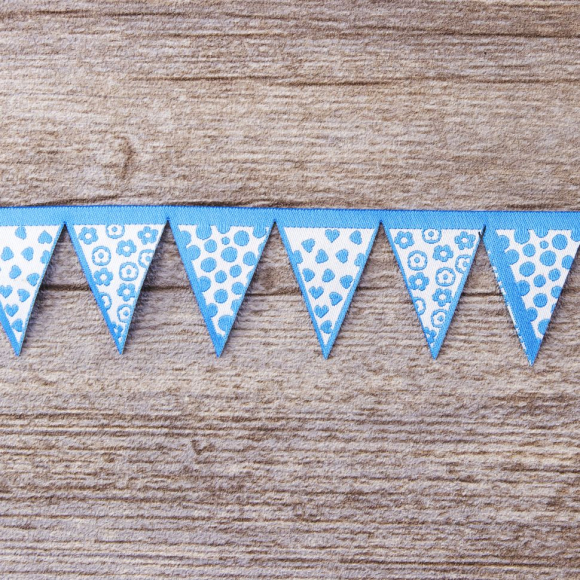 109301_Лента жаккард "Флажки" SAFISA, 36 мм, 15 м, цвет 01