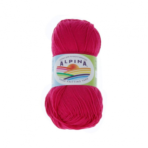 Пряжа ALPINA SATI (100% мерсеризованный хлопок) 10х50г/170м цв.175 малиновый Пряжа ALPINA SATI (100% мерсеризованный хлопок) 10х50г/170м цв.175 малиновый
